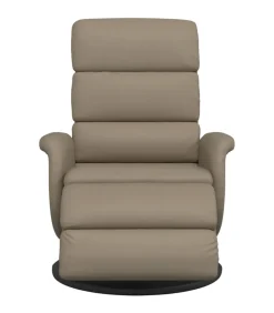 Fauteuil verstelbaar met voetensteun kunstleer cappuccinokleur