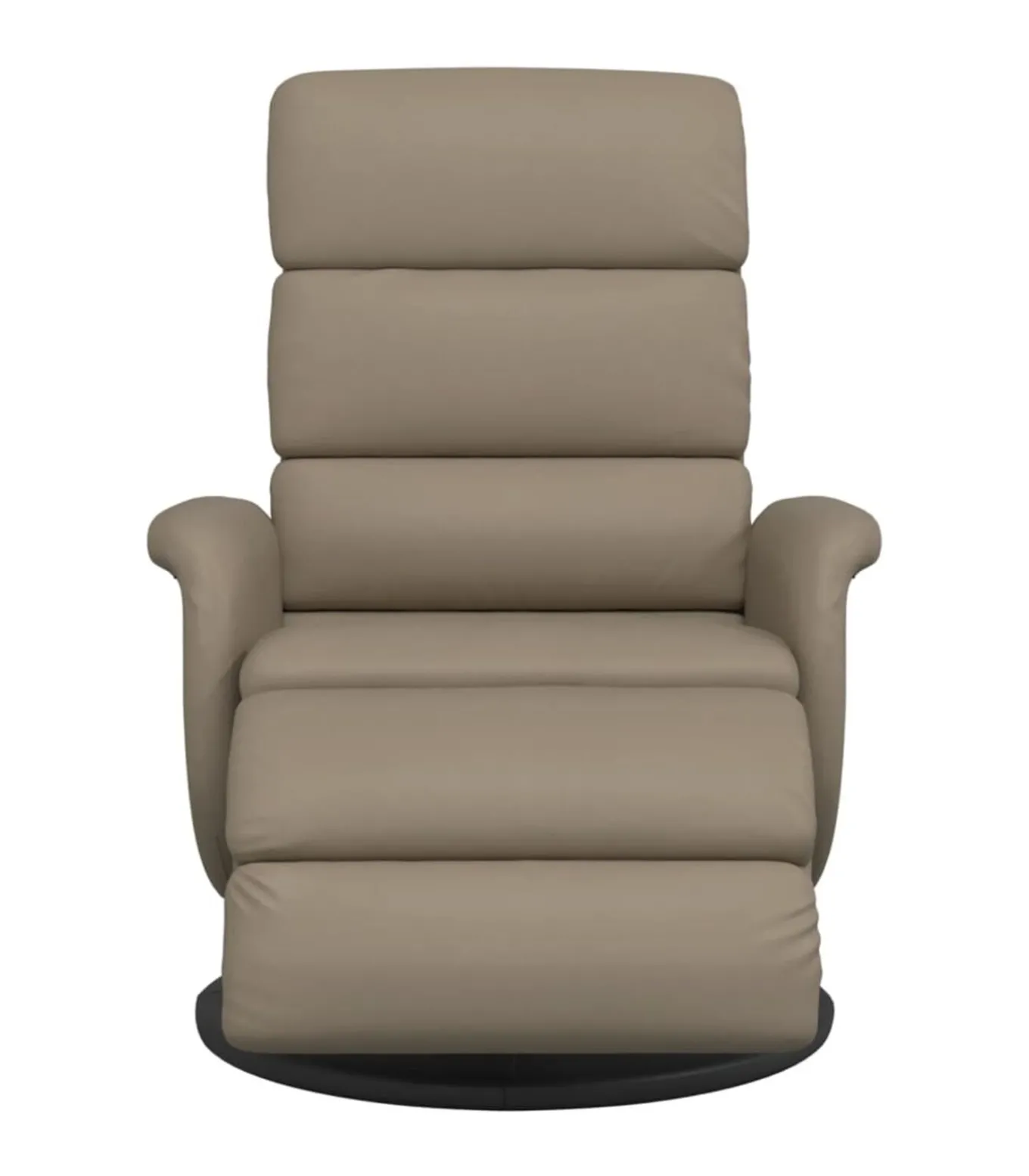 Fauteuil verstelbaar met voetensteun kunstleer cappuccinokleur