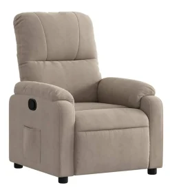 Fauteuil verstelbaar microvezelstof taupe