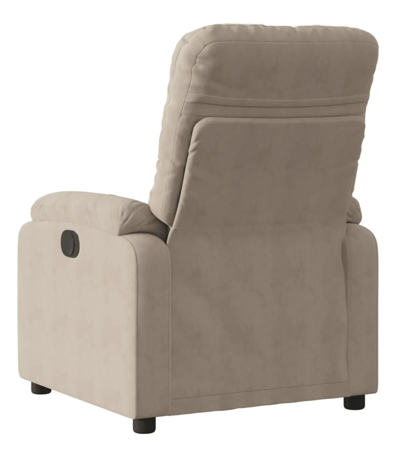 Fauteuil verstelbaar microvezelstof taupe
