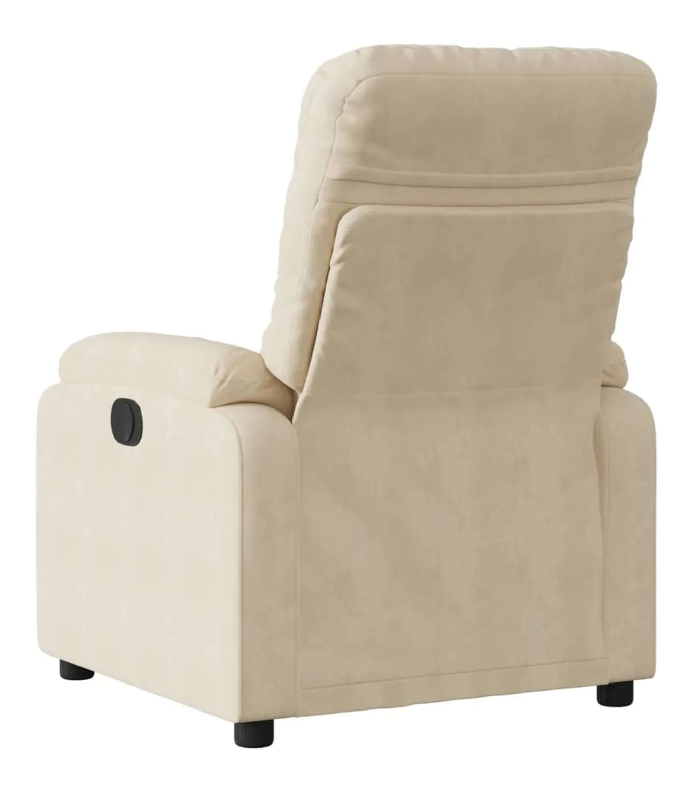 Fauteuil verstelbaar microvezelstof crèmekleurig