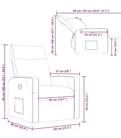 Fauteuil verstelbaar stof taupe