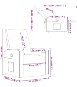 Fauteuil verstelbaar stof donkergrijs
