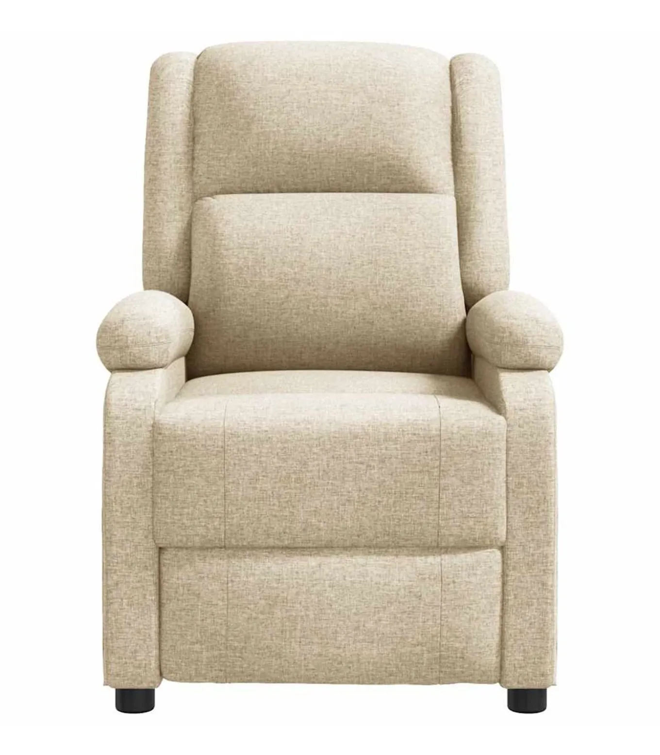 Fauteuil verstelbaar stof crèmekleurig