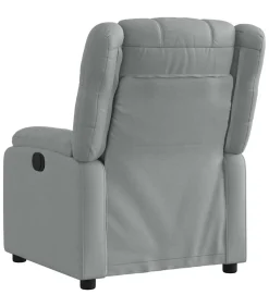 Fauteuil verstelbaar stof lichtgrijs