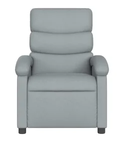 Fauteuil verstelbaar stof lichtgrijs