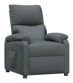 Fauteuil verstelbaar stof donkergrijs