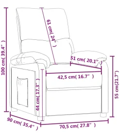 Fauteuil verstelbaar stof donkergrijs