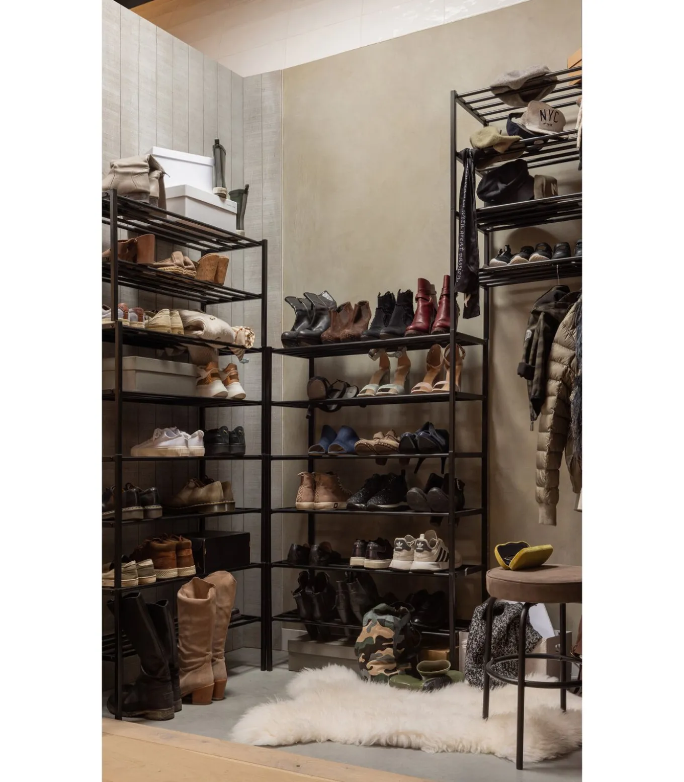 Ferro Schoenenrek - Metaal - Zwart - 80x85x35