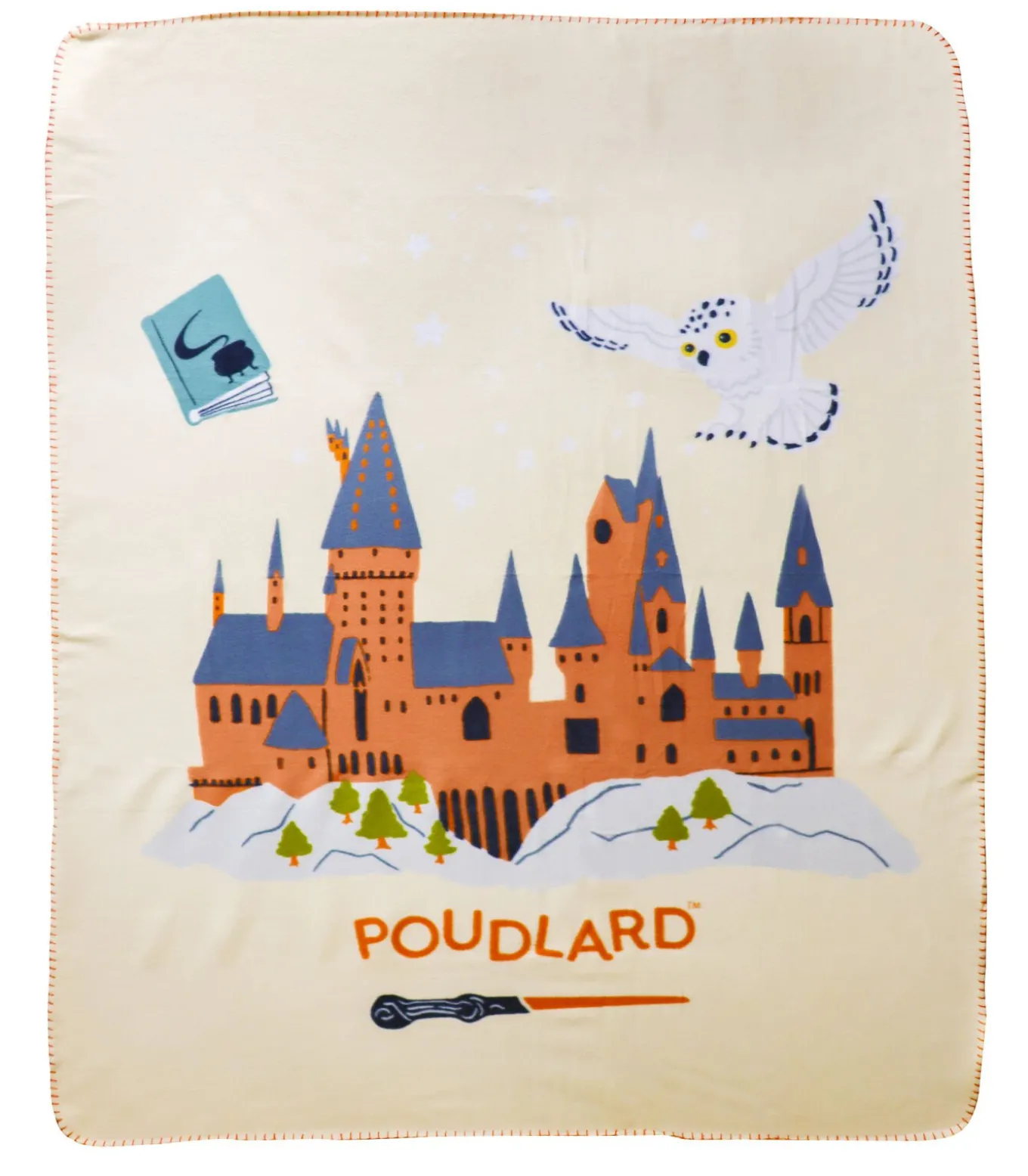 Fleece deken met print, 100% polyester, HEDWIGE SCHOOL