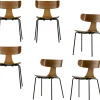 Form Eetkamerstoelen - Hout - Bruin - Set van 6