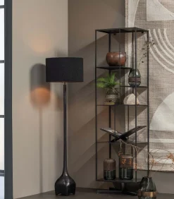 Foss Lampenvoet - Aluminium - Antiek Zwart/Bruin - 129x18x18