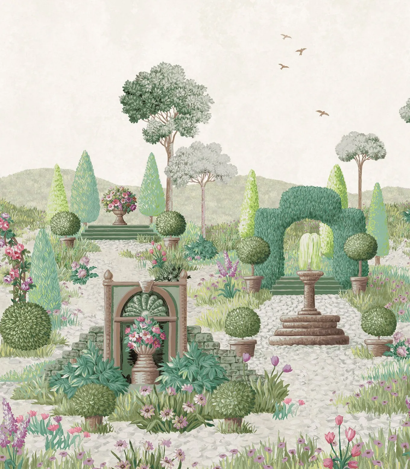 Fotobehang Naunton Folly Fern Groen