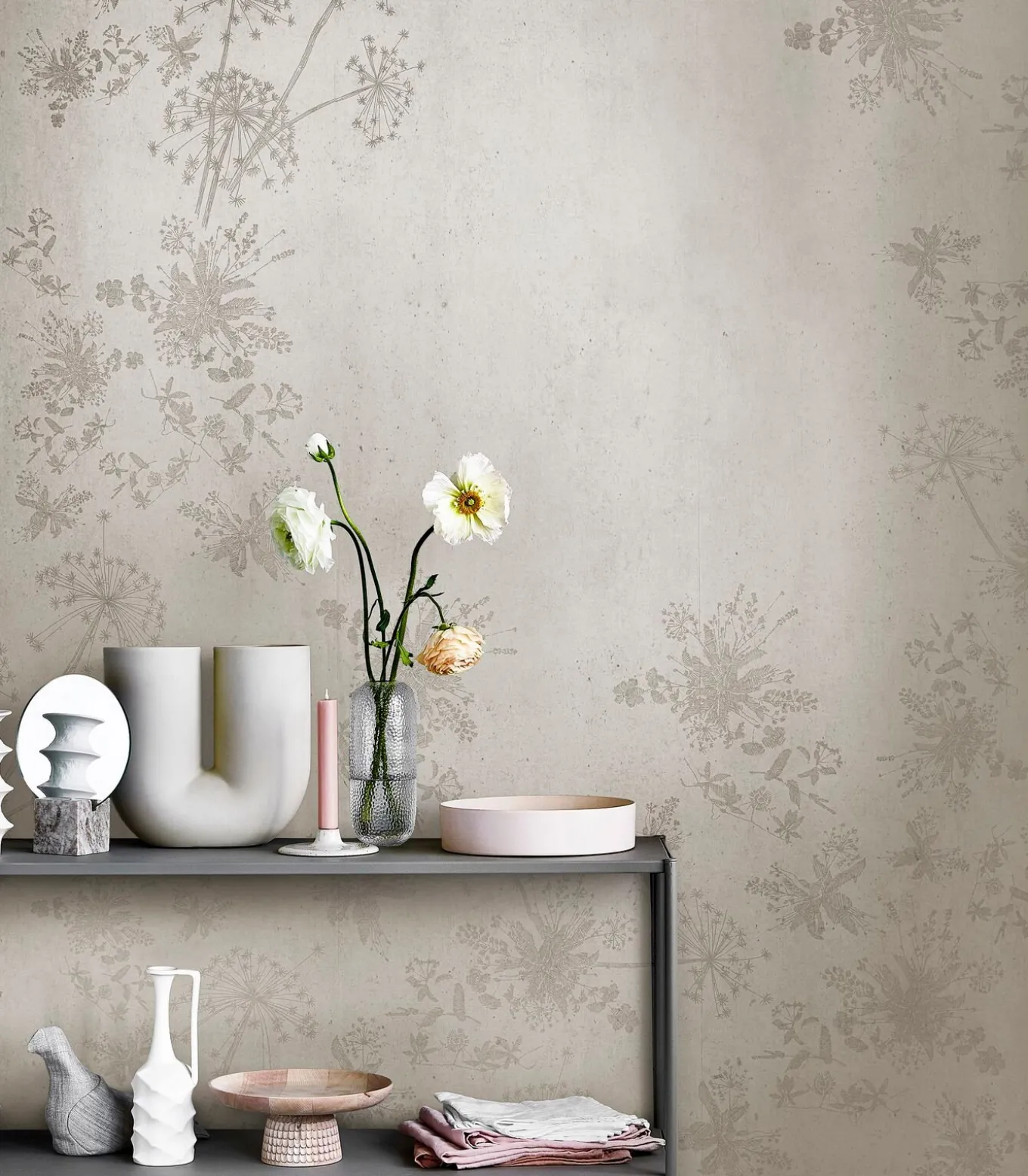 Fotobehang Wild Flower Concrete