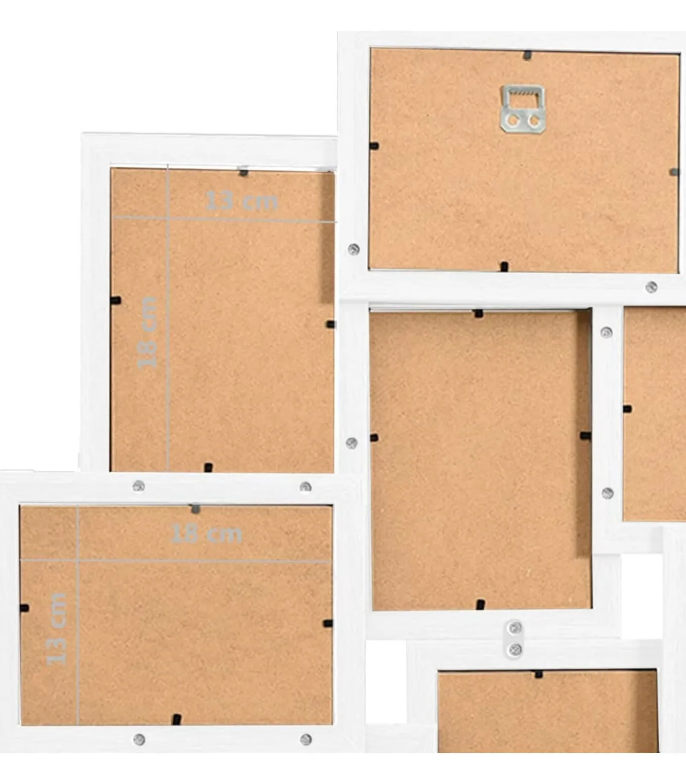 Fotolijst voor 10x(13x18 cm) foto MDF wit