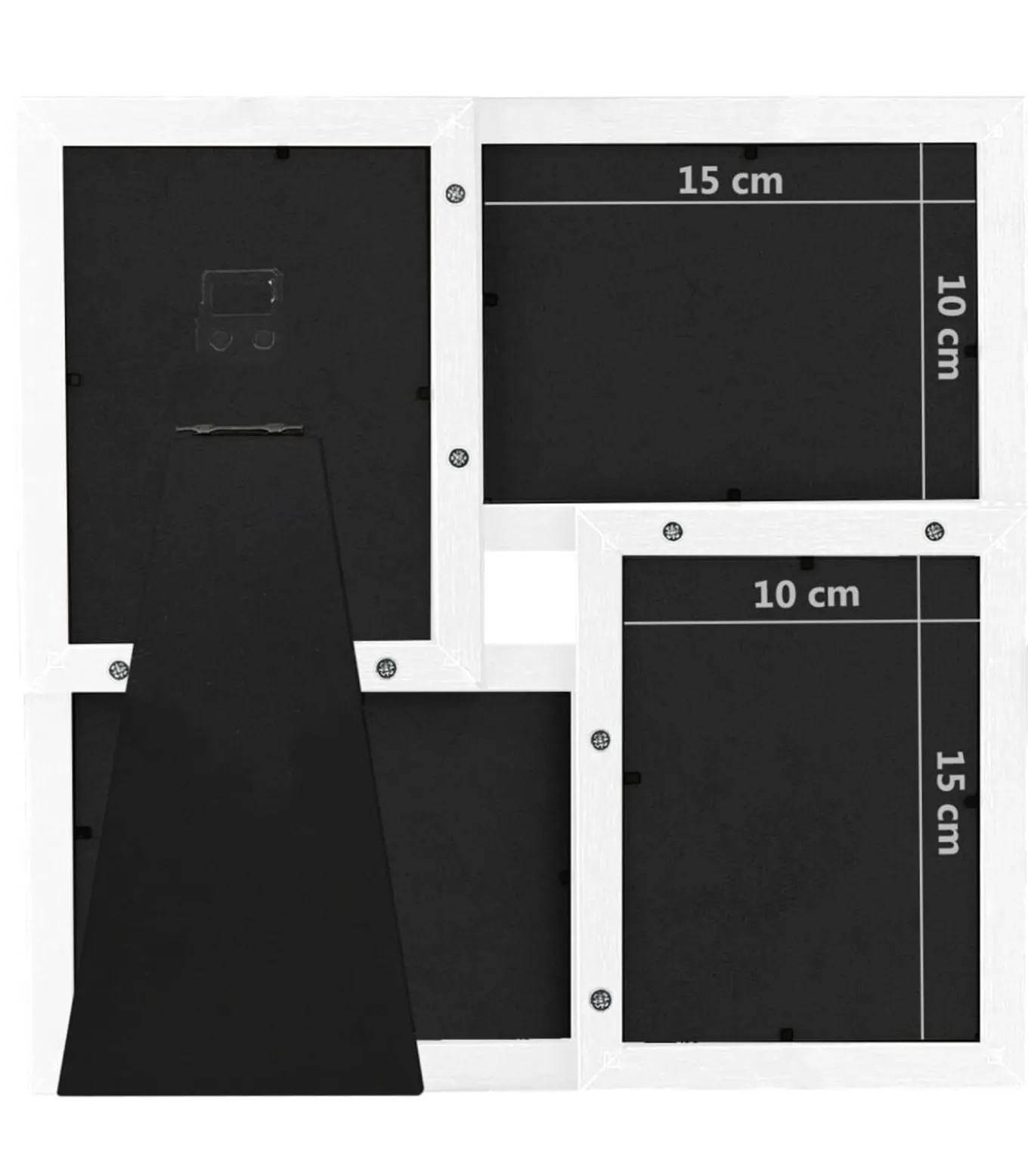 Fotolijst voor 4x(10x15 cm) foto MDF wit