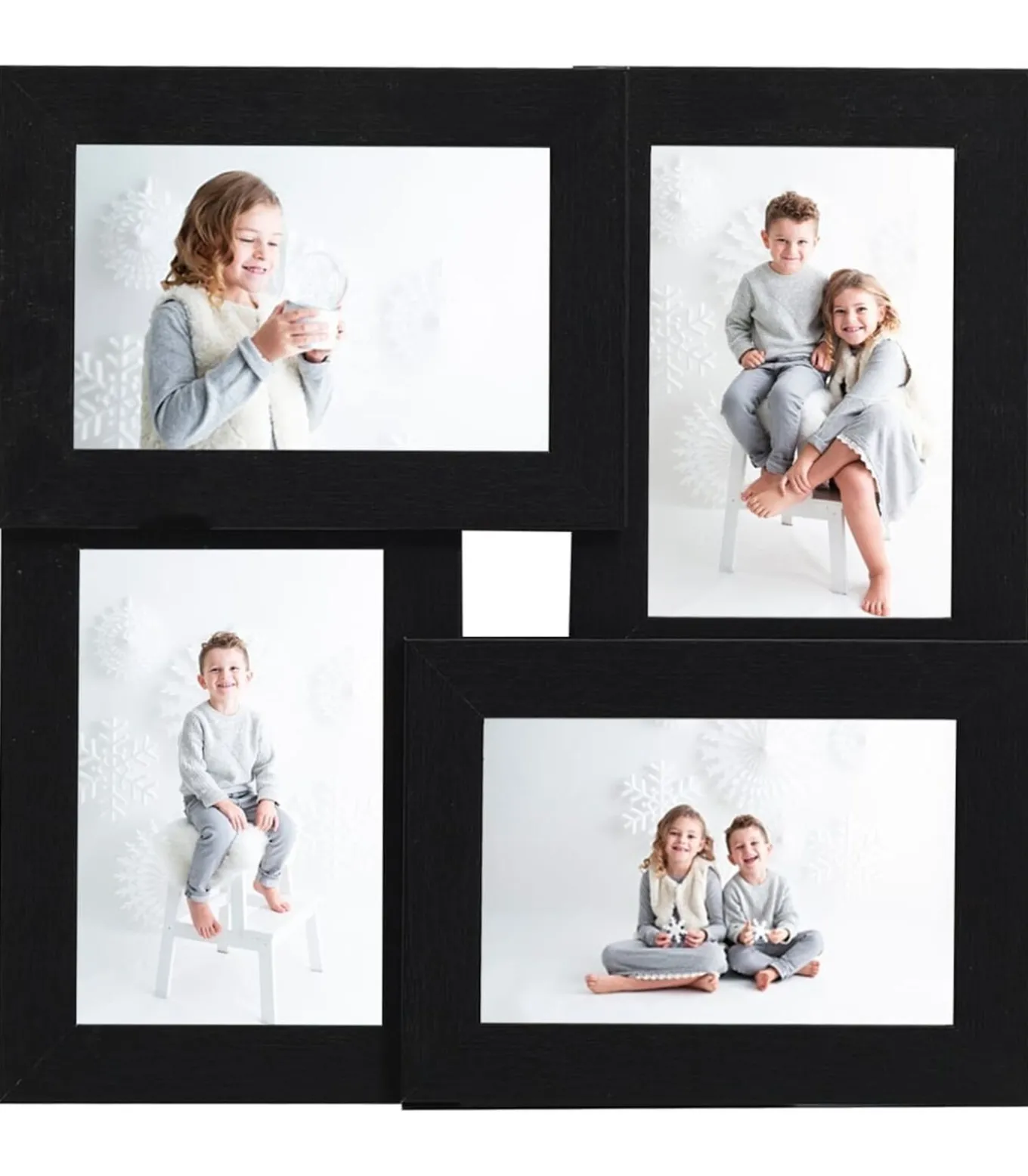 Fotolijst voor 4x(13x18 cm) foto MDF zwart
