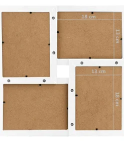 Fotolijst voor 24x(13x18 cm) foto MDF wit