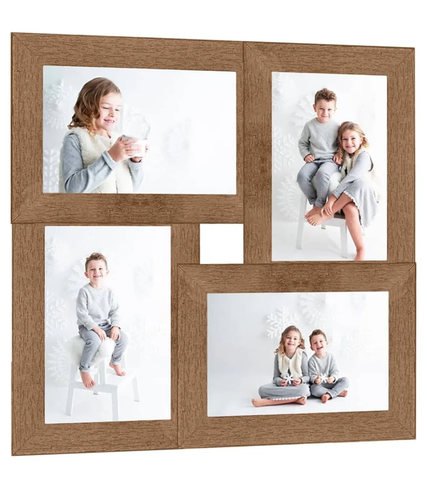 Fotolijst voor 4x(13x18 cm) foto MDF lichtbruin