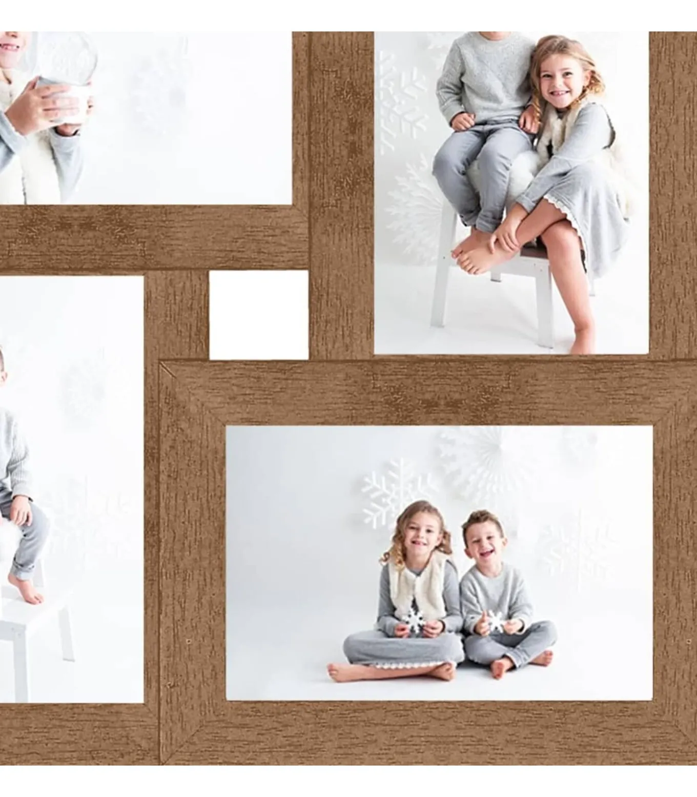 Fotolijst voor 4x(13x18 cm) foto MDF lichtbruin