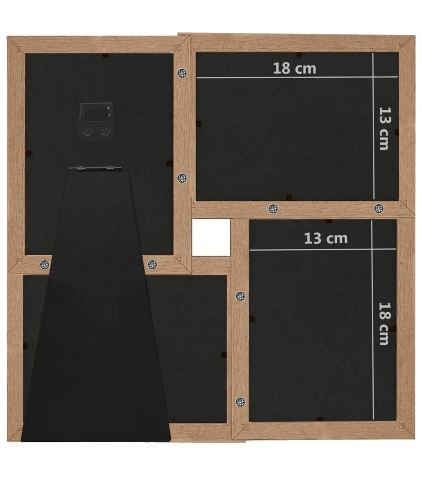 Fotolijst voor 4x(13x18 cm) foto MDF lichtbruin