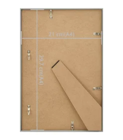 Fotolijsten 3 st voor tafel 21x29,7cm MDF zilverkleurig