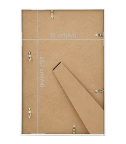 Fotolijsten 5 st voor tafel 21x29,7 cm MDF wit