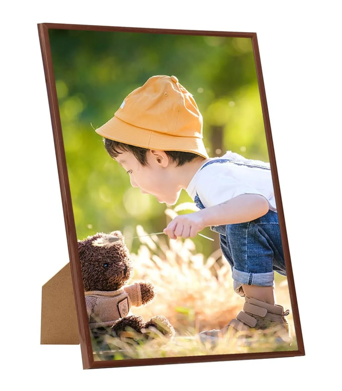 Fotolijsten 5 st voor wand of tafel 70x90 cm MDF bronskleurig