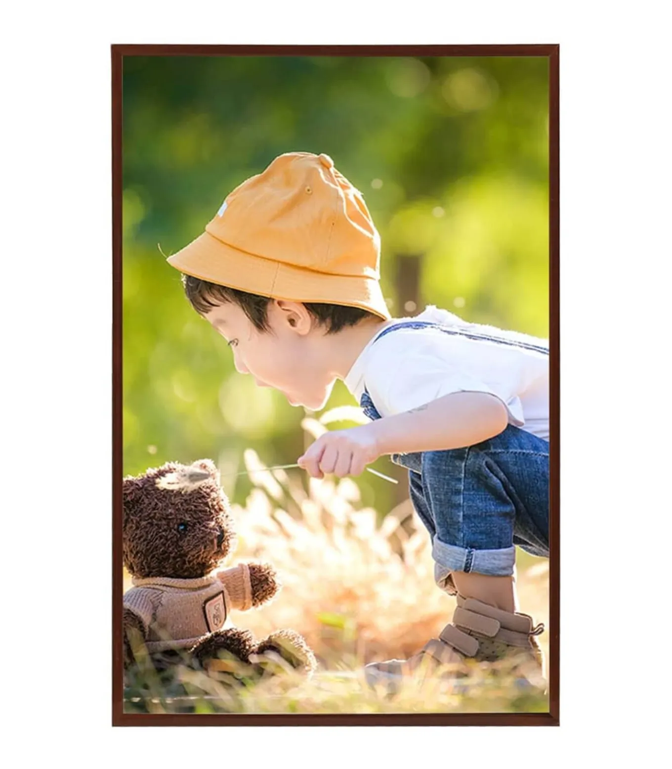 Fotolijsten 5 st voor wand of tafel 70x90 cm MDF bronskleurig