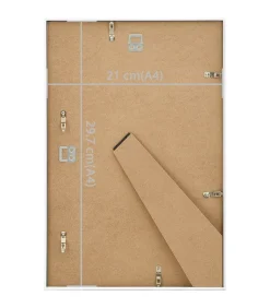 Fotolijsten 3 st voor wand of tafel 21x29,7 cm MDF wit