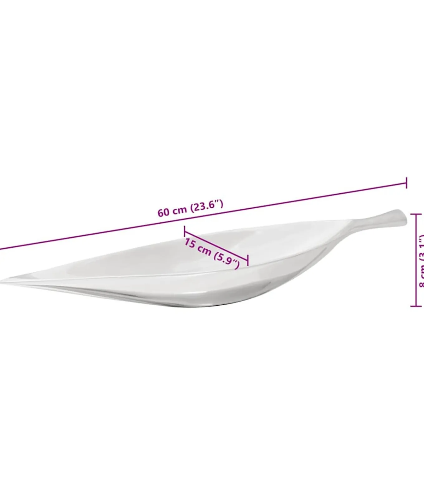 Fruitmand Zilver 60 x 15 x 8 cm Aluminium