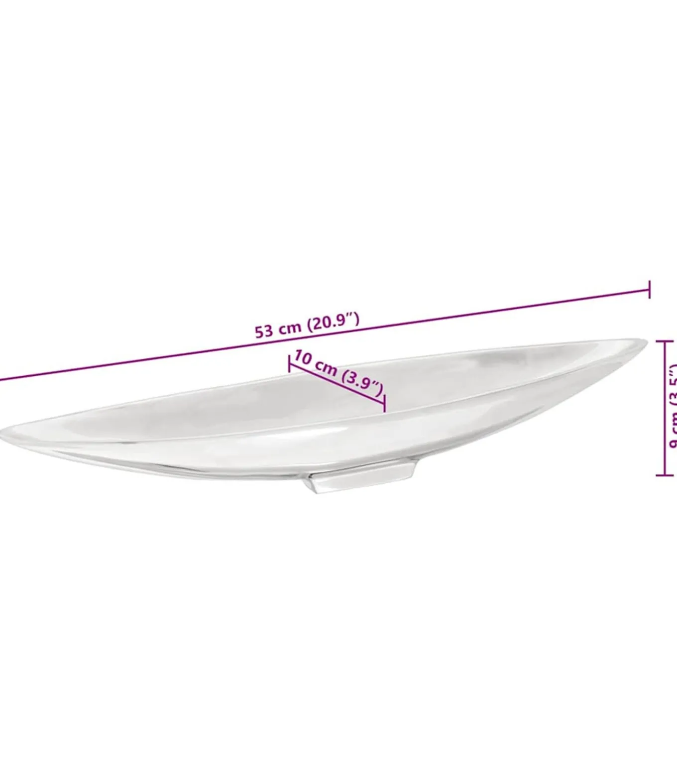 Fruitmand Zilver 54 x 9 x 10 cm Aluminium