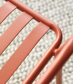 Gaby - Oranje metalen fauteuil