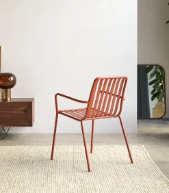 Gaby - Oranje metalen fauteuil