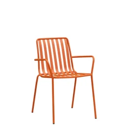 Gaby - Oranje metalen leunstoel