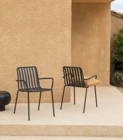 Gaby - Zwart metalen tuinstoel