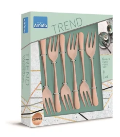 Gebaksvorkjes Austin - Vintage Koper - 6 stuks