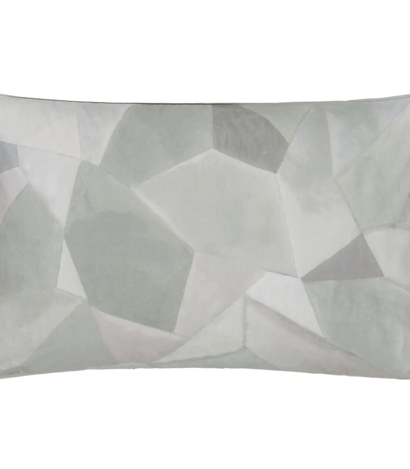 Geo Moderne Pewter - Kussensloop in katoen perkal met print