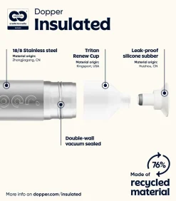 Geïsoleerde Thermosfles Insulated Silver 350ml