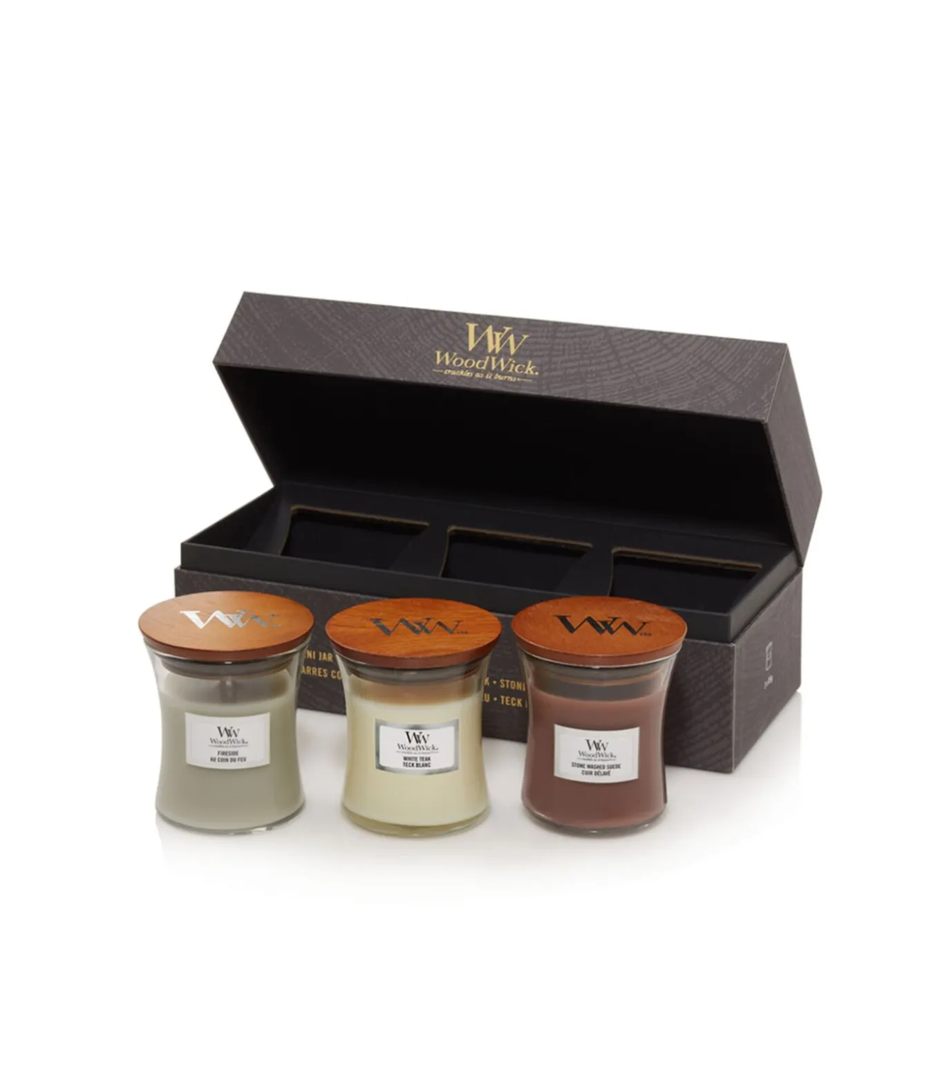 Geurkaars Deluxe Gift Set 3 Mini Candle Woody