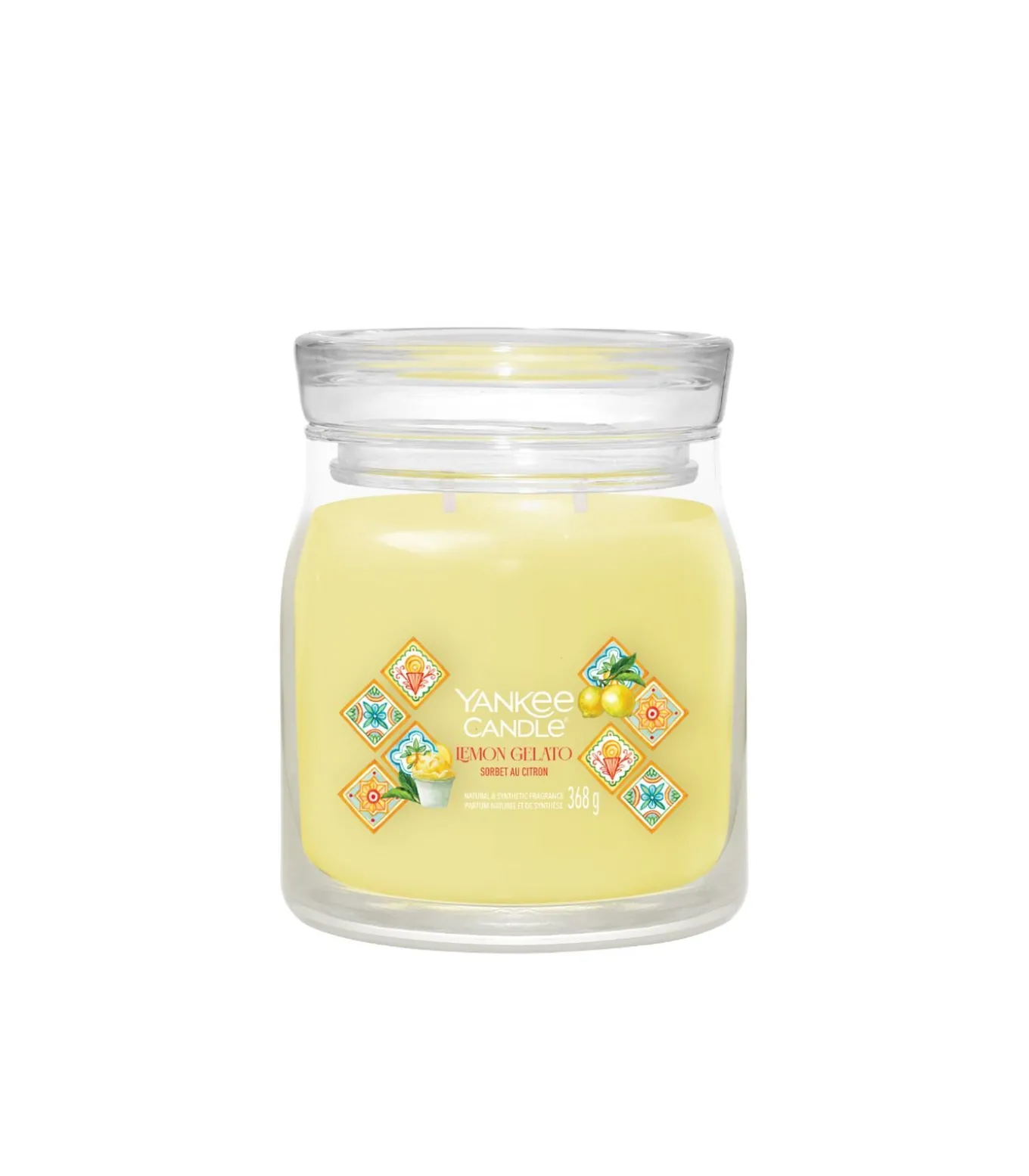 Geurkaars Lemon Gelato Signature Medium Jar