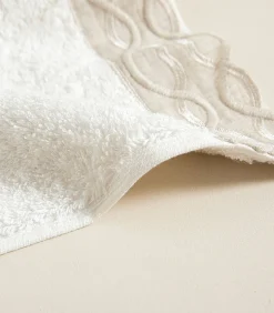 Gezichtshanddoek Border 50x90 cm Ecru