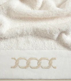 Gezichtshanddoek Corrente 50x90 cm Ecru-Goud