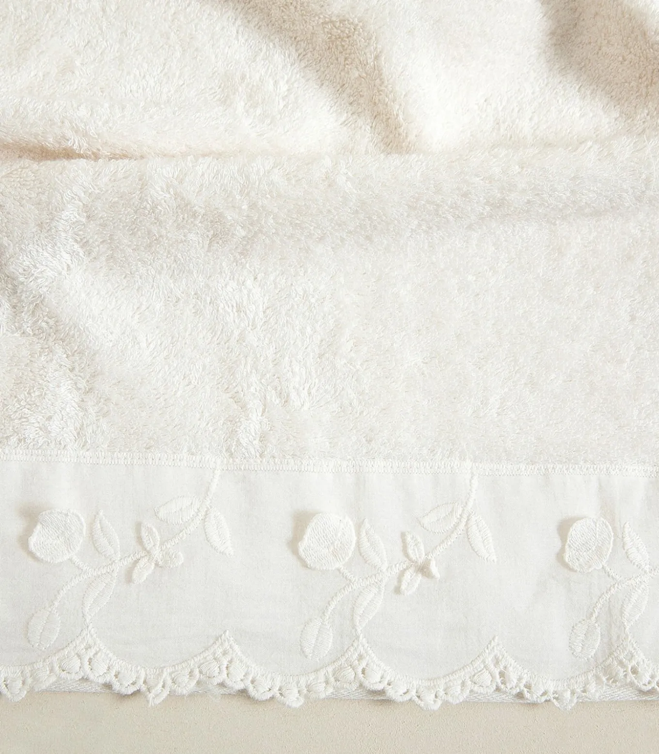 Gezichtshanddoek Flor 50x90 cm Ecru