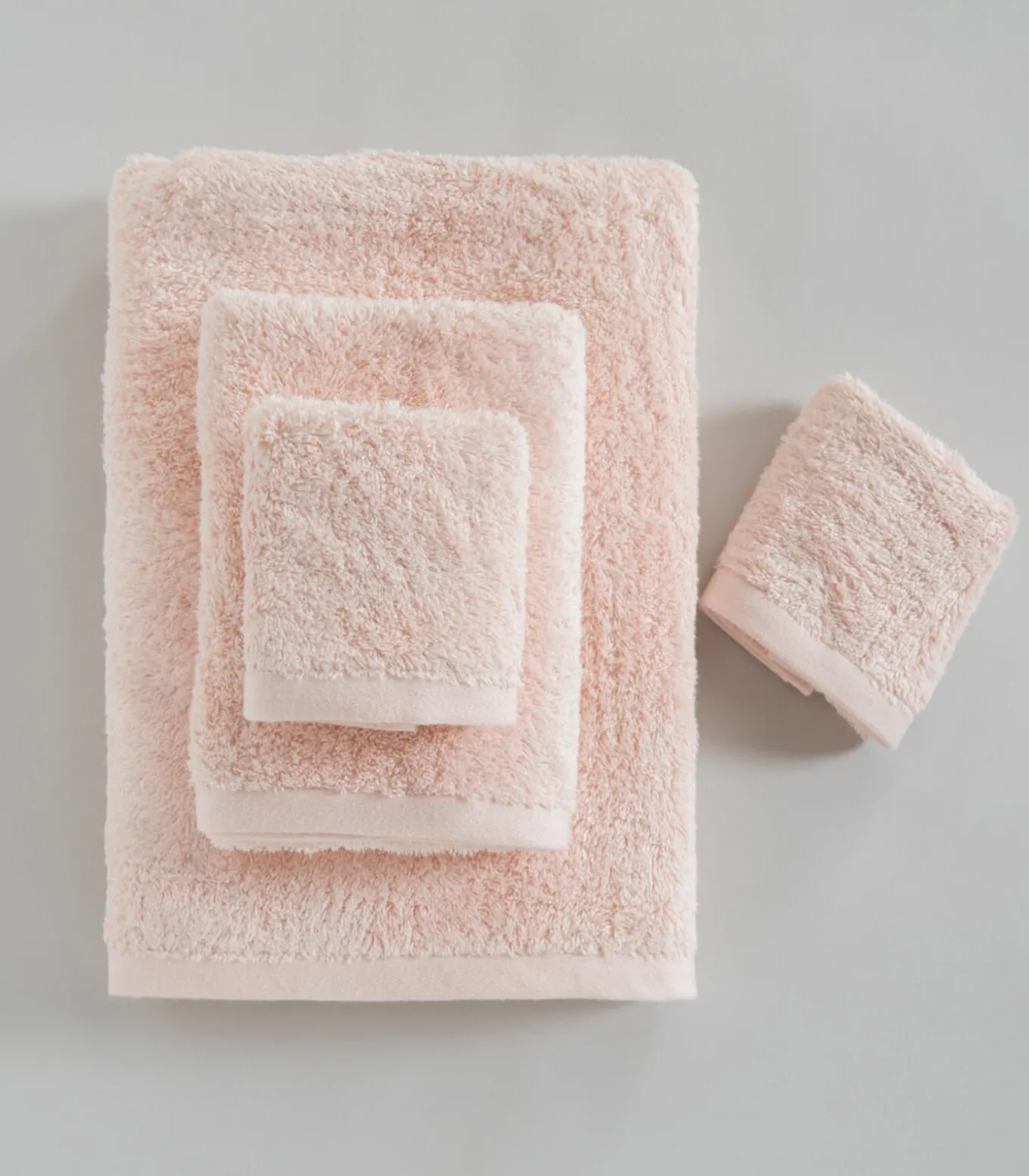 Gezichtshanddoek Solid 50x90 cm Lichtroze