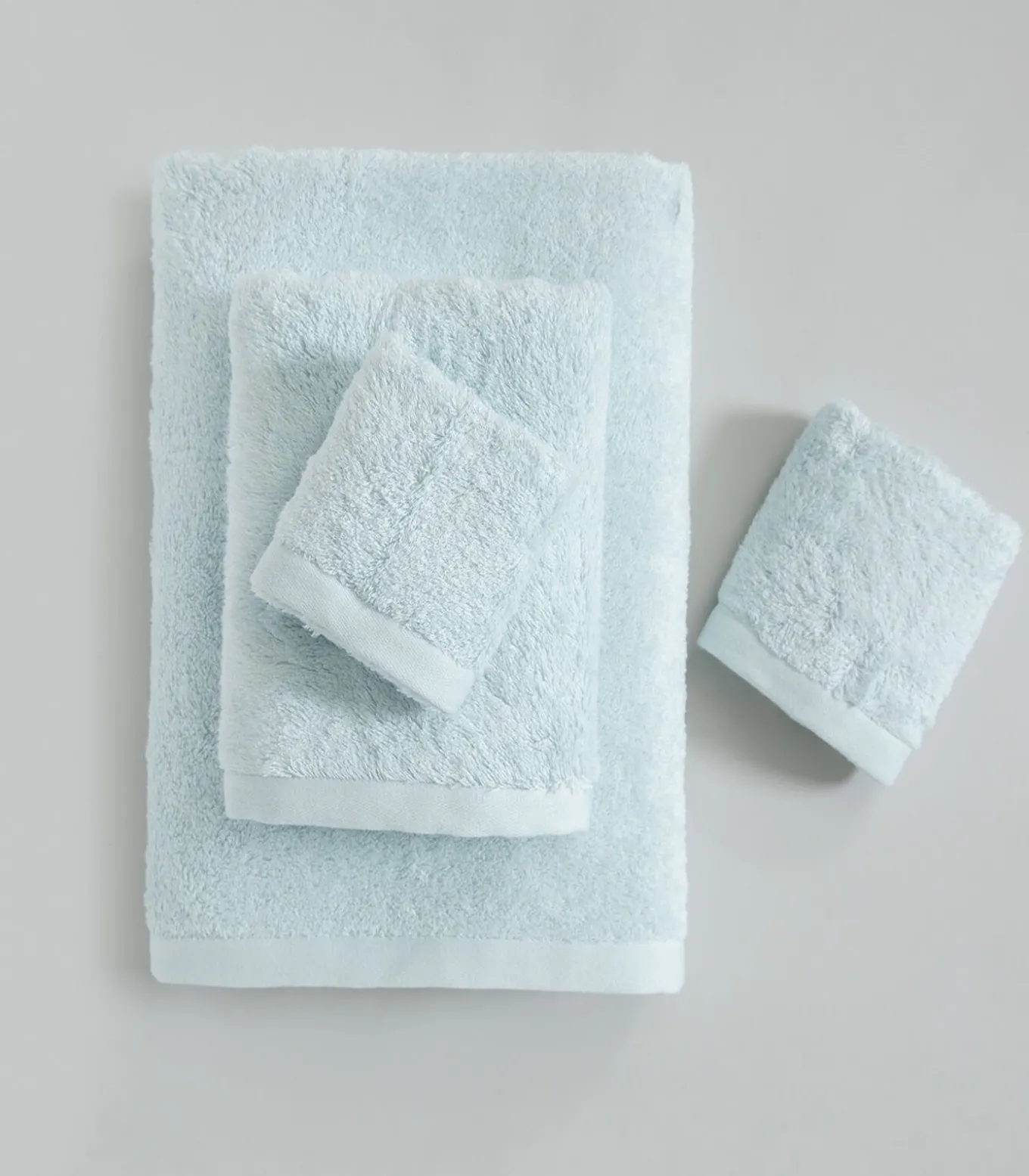 Gezichtshanddoek Solid 50x90 cm Lichtblauw