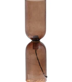 Gigi Tafellamp Gehamerd Glas 51xØ15 cm- Bruin