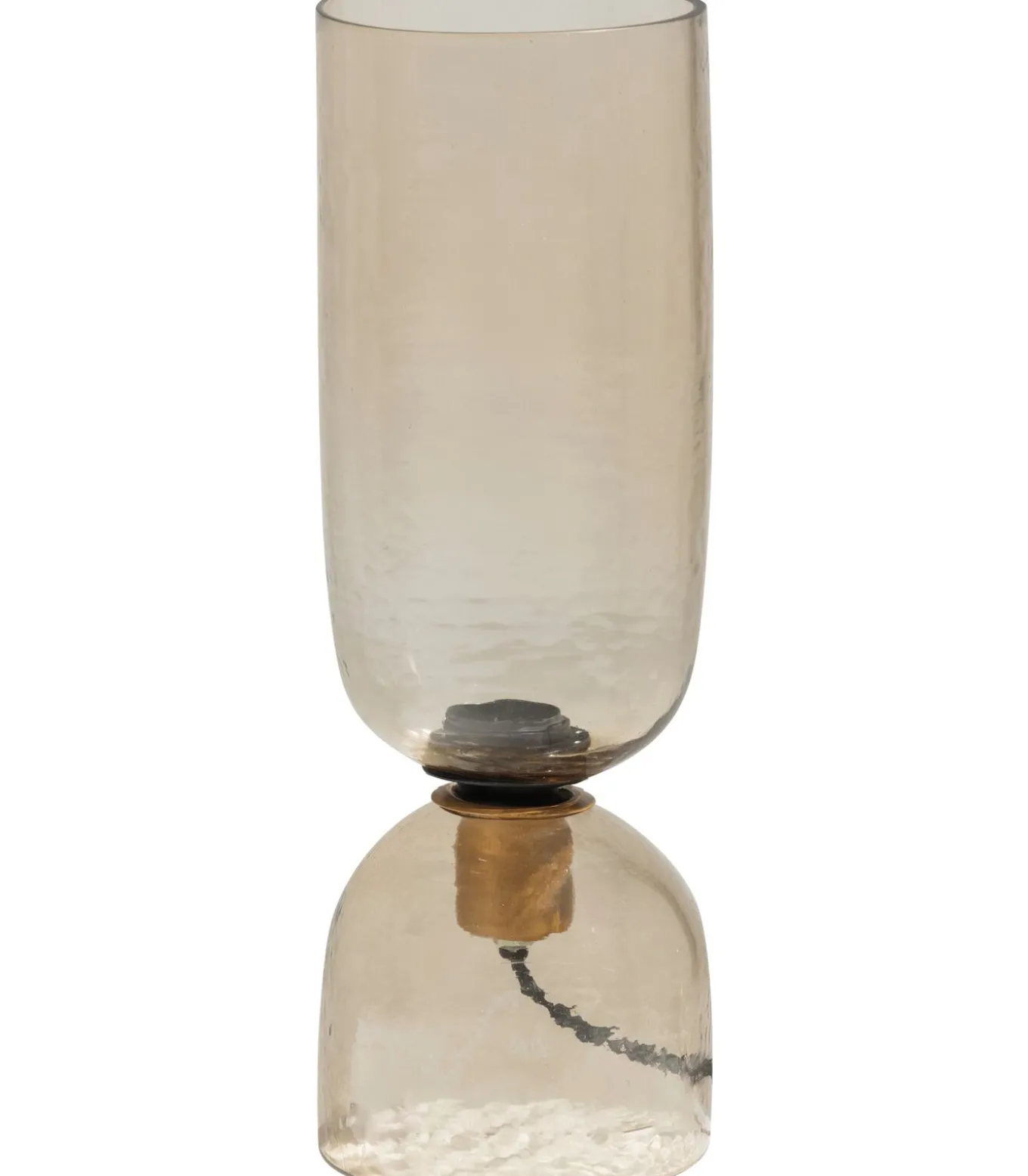 Gigi Tafellamp Gehamerd Glas 38xØ15 cm - Naturel