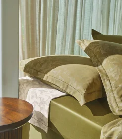 GINGKO Olive - Dekbedovertrek Satijn Katoen