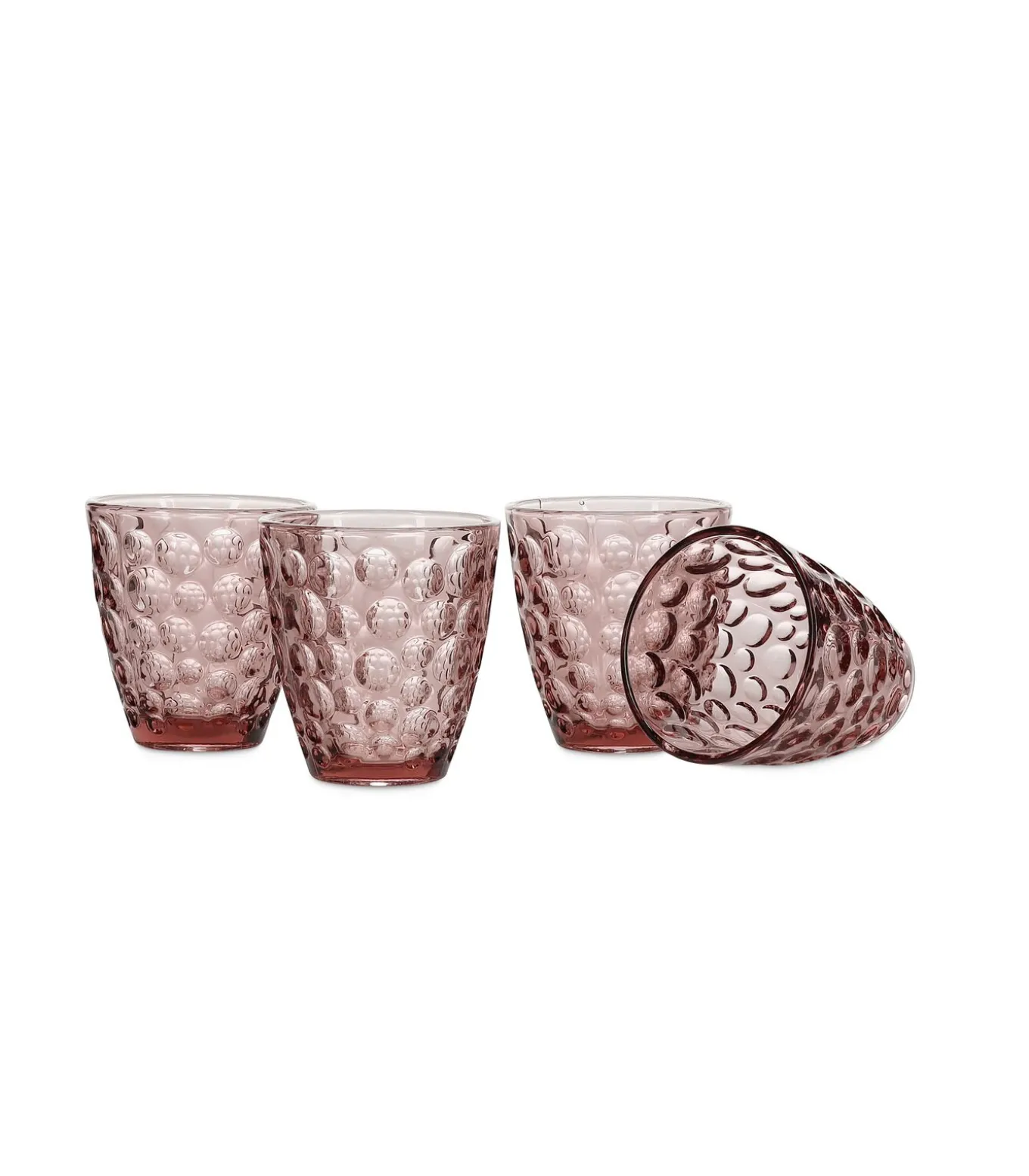 Glas 22cl roze Bubble - set/4